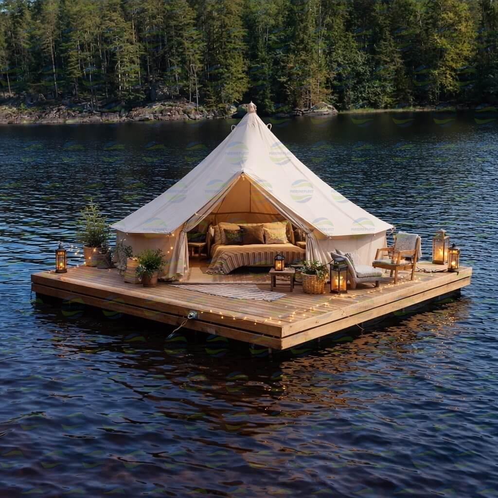 Понтоны для глэмпинга и кемпинга на воде